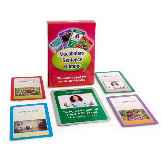 rummy card game for writing and vocabulary