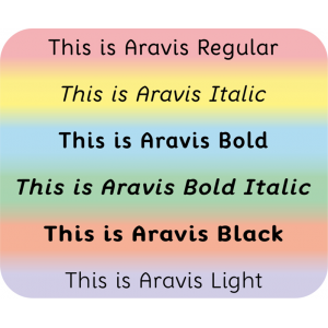 Aravis dyslexia-friendly font: website licence